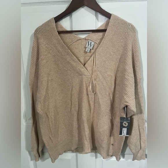 Worthington Sweaters - Worthington Women’s V- Neck Sweater Stretch Color Sand Size XL. New w tag.